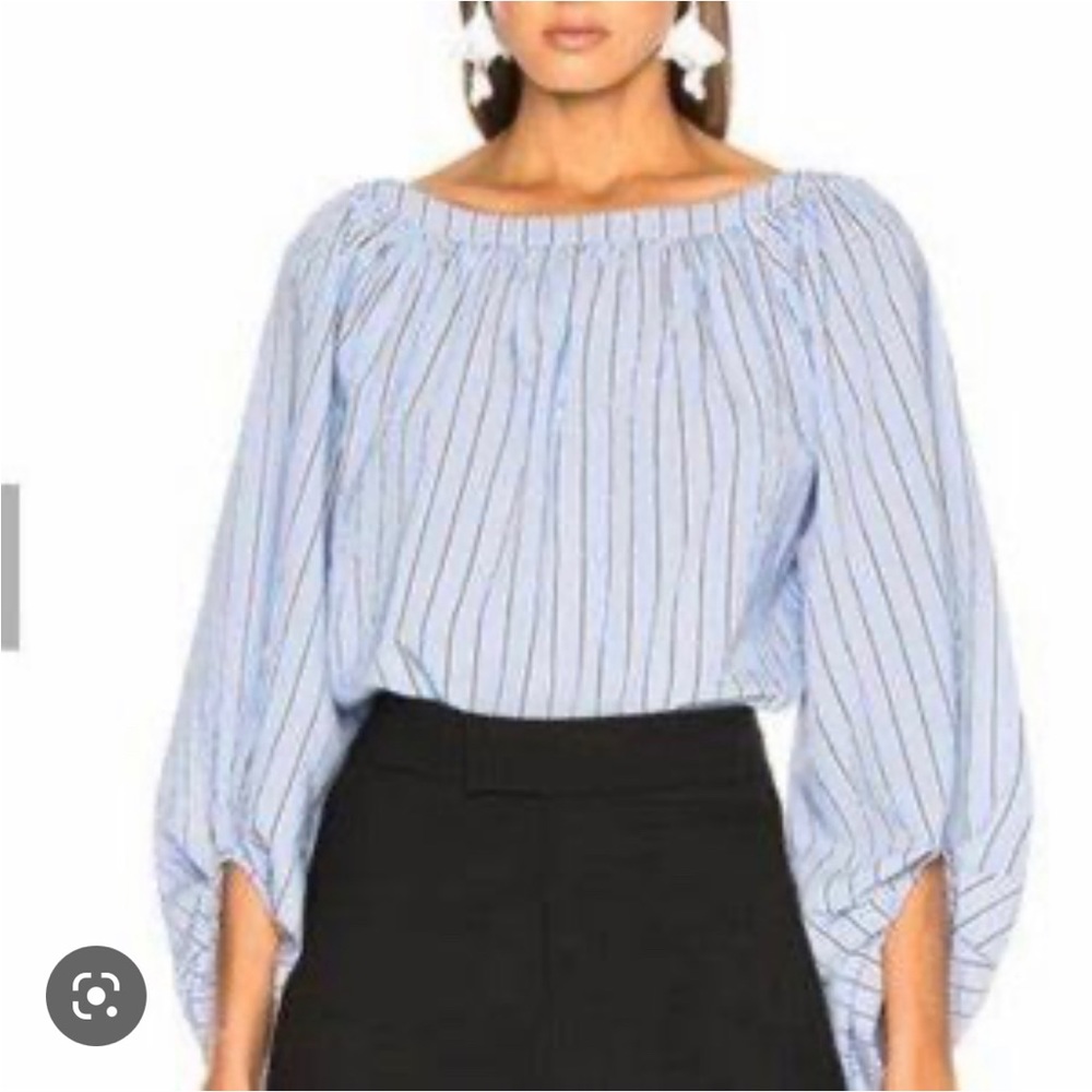 Smythe oversized striped blouse